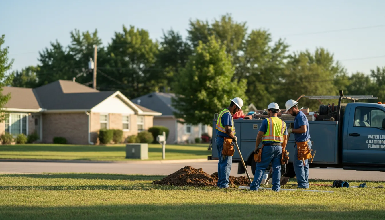 Residential water line and bathroom plumbing service in Bridgewater, ME